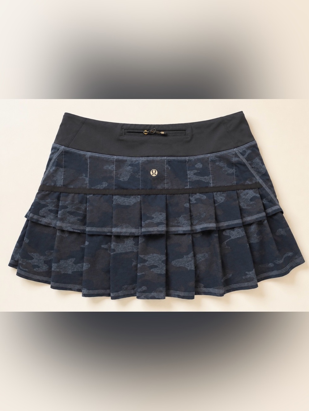 [Lululemon Run] Pace Setter Skirt 4-way Stretch (Regular) Sz: 6 Blue/Black - Picture 2 of 8